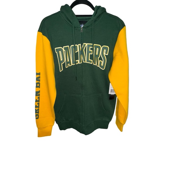 Green Bay Packers Men's G-III Sports/ Carl Banks Green Full-Zip Hoodie Sz S NWT - Picture 3 of 10
